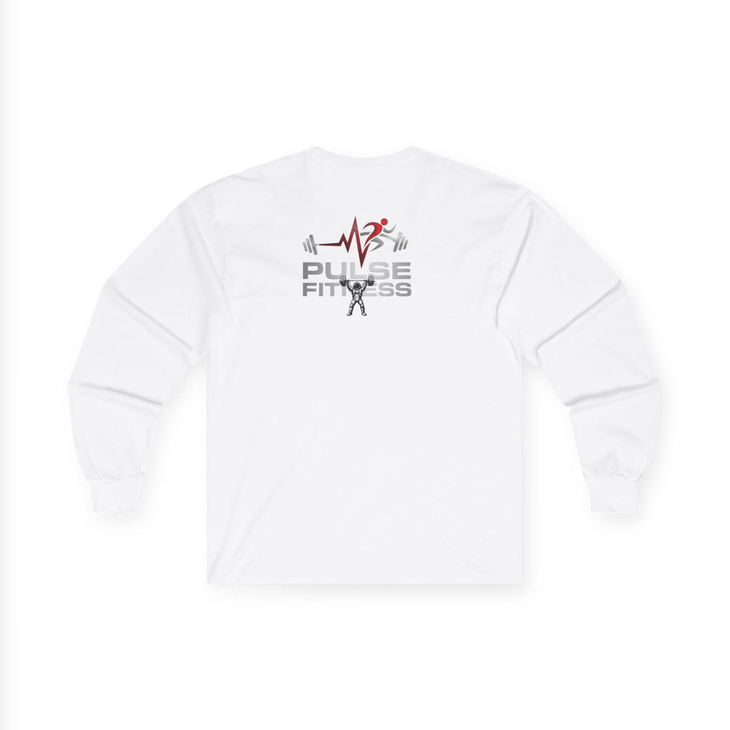Fitness Long Sleeve Tee — Astronaut Weightlifter Graphic (Pulse Fitness)