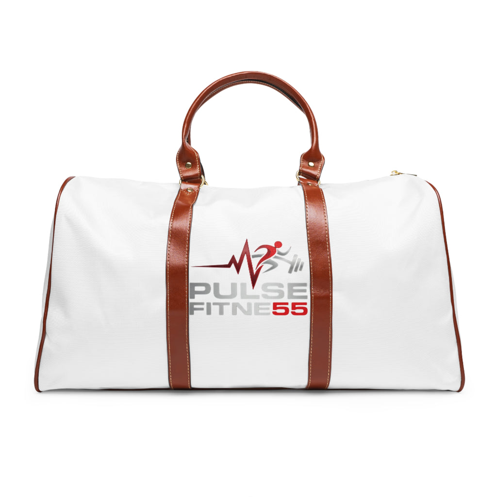 Waterproof Fitness Duffle Bag — Pulse Fitness 55 & Weightlifter Logo Travel Bag