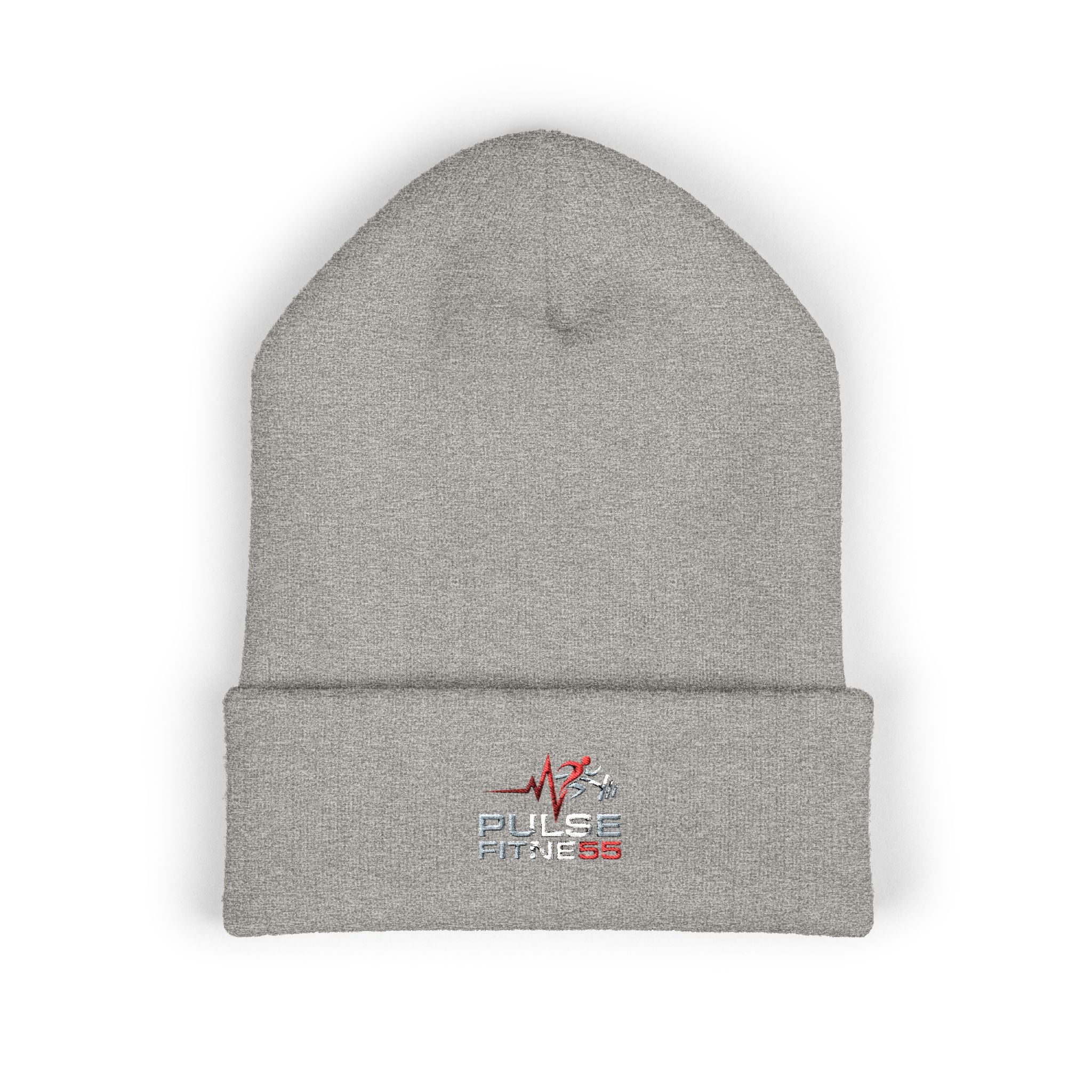 EMT Heartbeat Embroidered Beanie - Classic Cuffed Knit Hat for First Responders