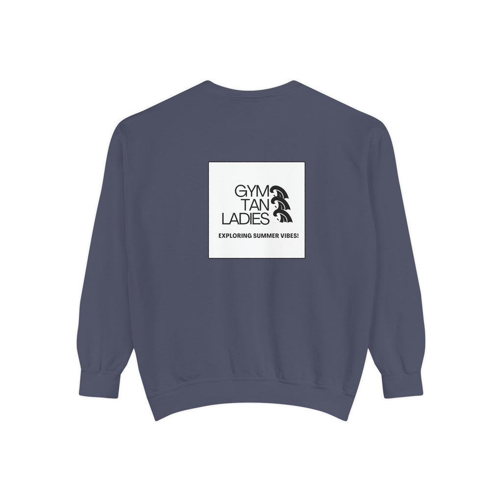 Mens Gym Tan Sweatshirt Logo Crewneck