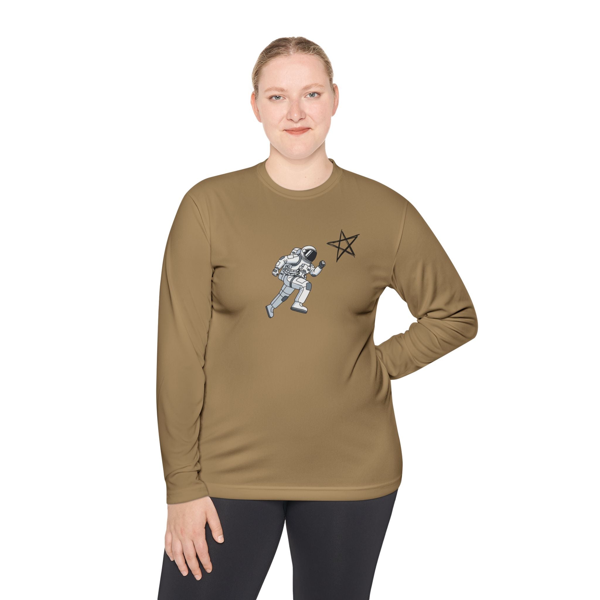 Astronaut Star Long Sleeve Tee — 'GinaStar' Graphic Performance Tee