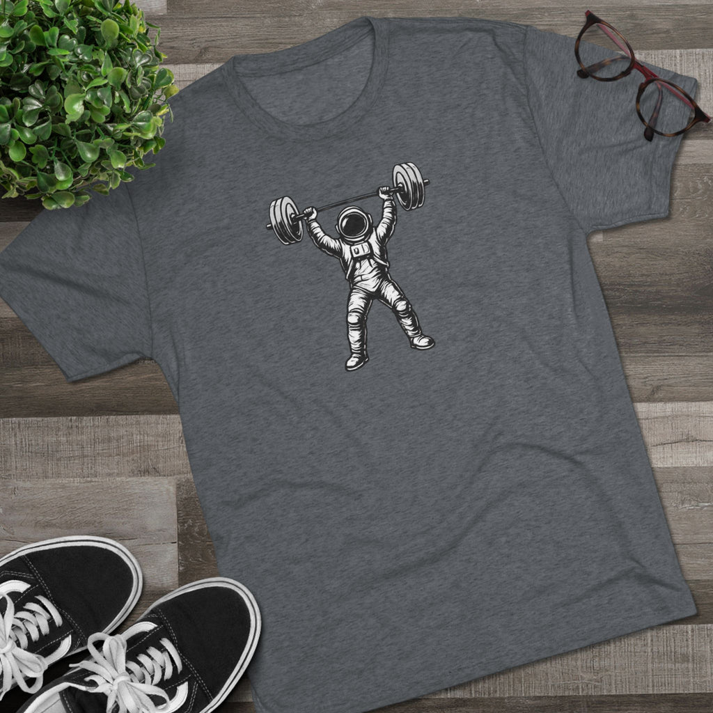 Astronaut Weightlifter Tee — Gym Star Performance Fitness Shirt