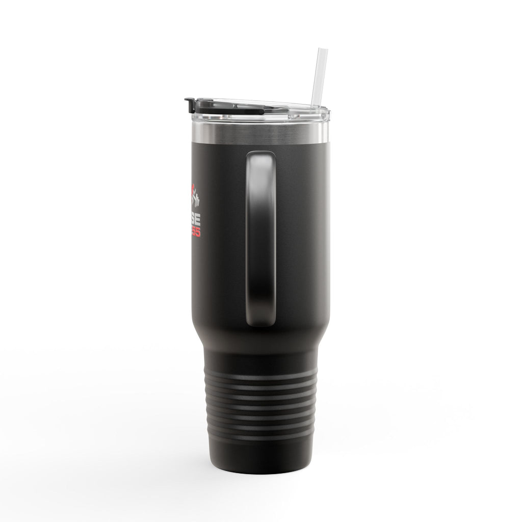 40oz Insulated Travel Mug — Pulse Fitness Logo Stainless Steel Tumbler with Straw