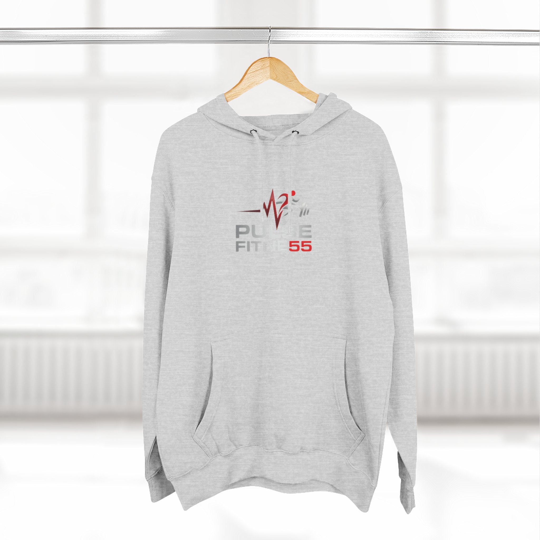 Sudadera con capucha Pulse Fitness 55 - Sudadera polar con logo de gimnasio