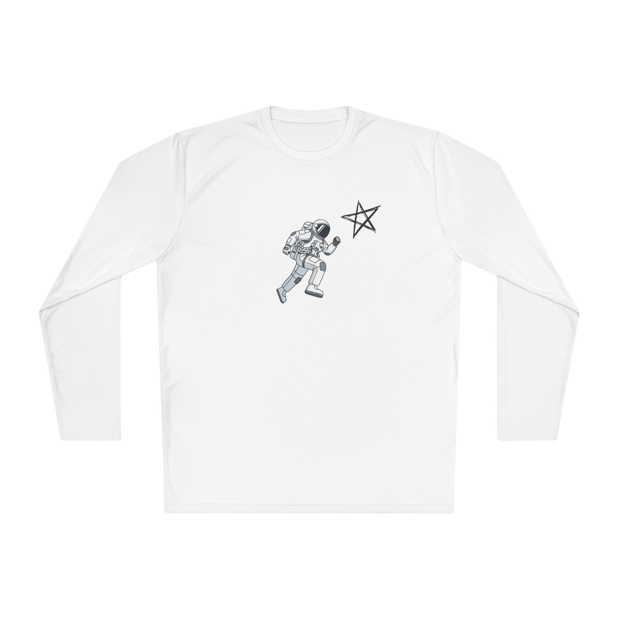 Astronaut Star Long Sleeve Tee — 'GinaStar' Graphic Performance Tee