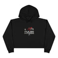 Pulse Fitness Crop Hoodie — Women's Gym Cropped Hoodie with Heartbeat Barbell Logo