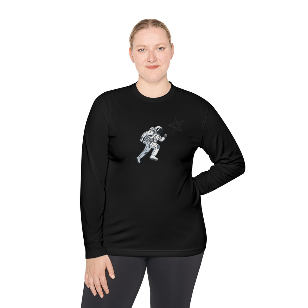 Astronaut Star Long Sleeve Tee — 'GinaStar' Graphic Performance Tee