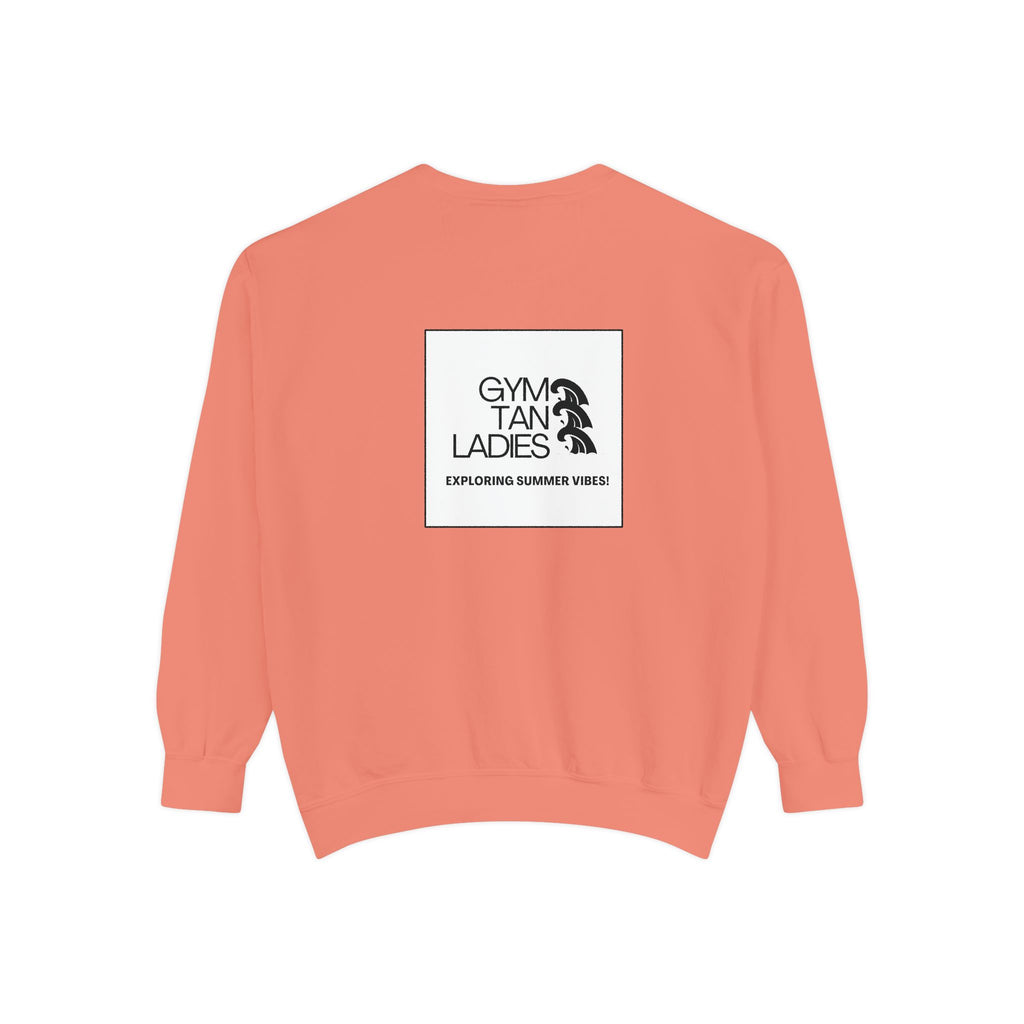 Mens Gym Tan Sweatshirt Logo Crewneck