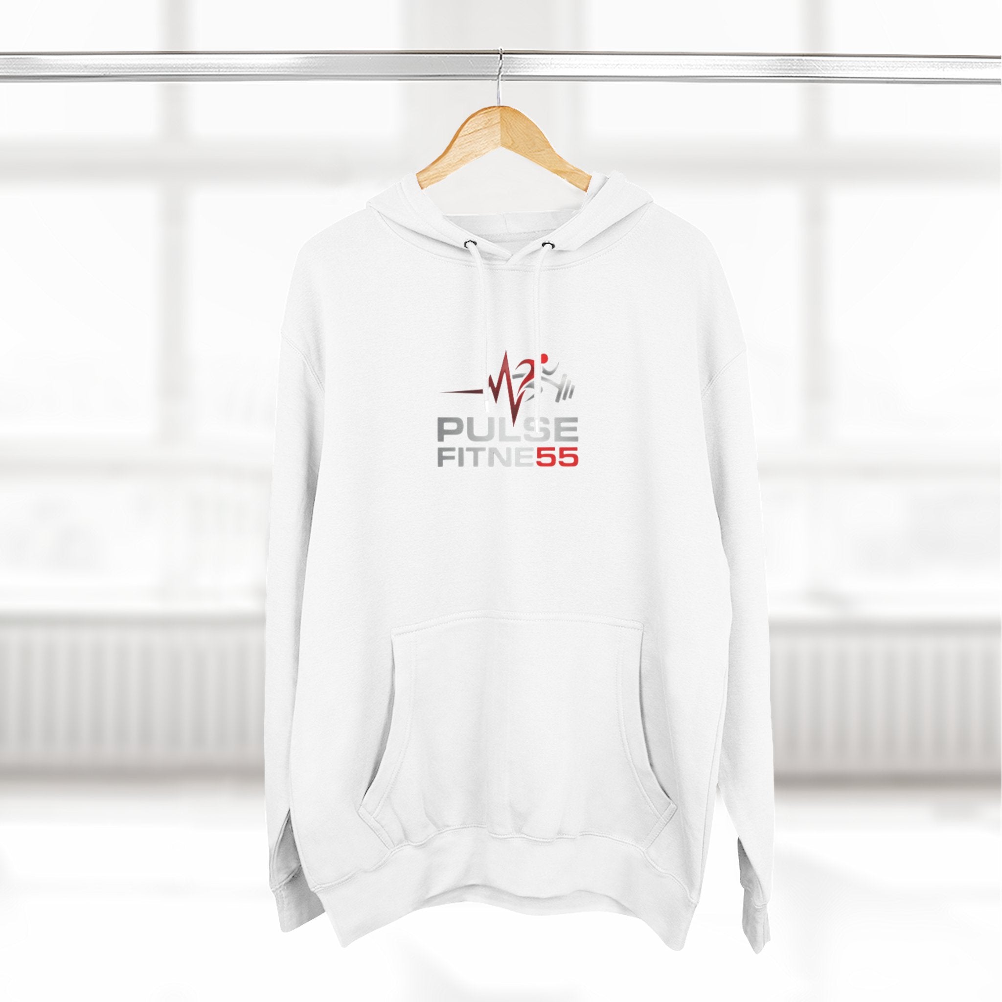 Sudadera con capucha Pulse Fitness 55 - Sudadera polar con logo de gimnasio