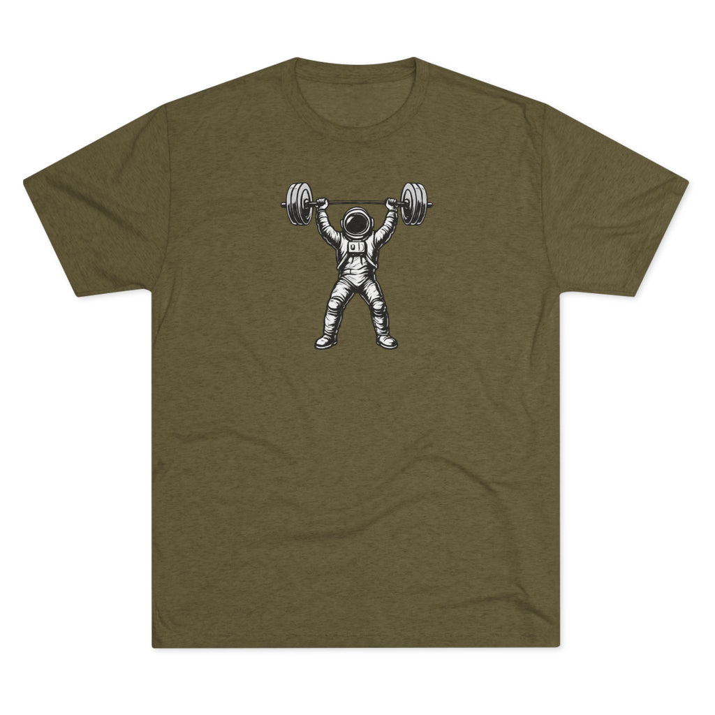 Astronaut Weightlifter Tee — Gym Star Performance Fitness Shirt