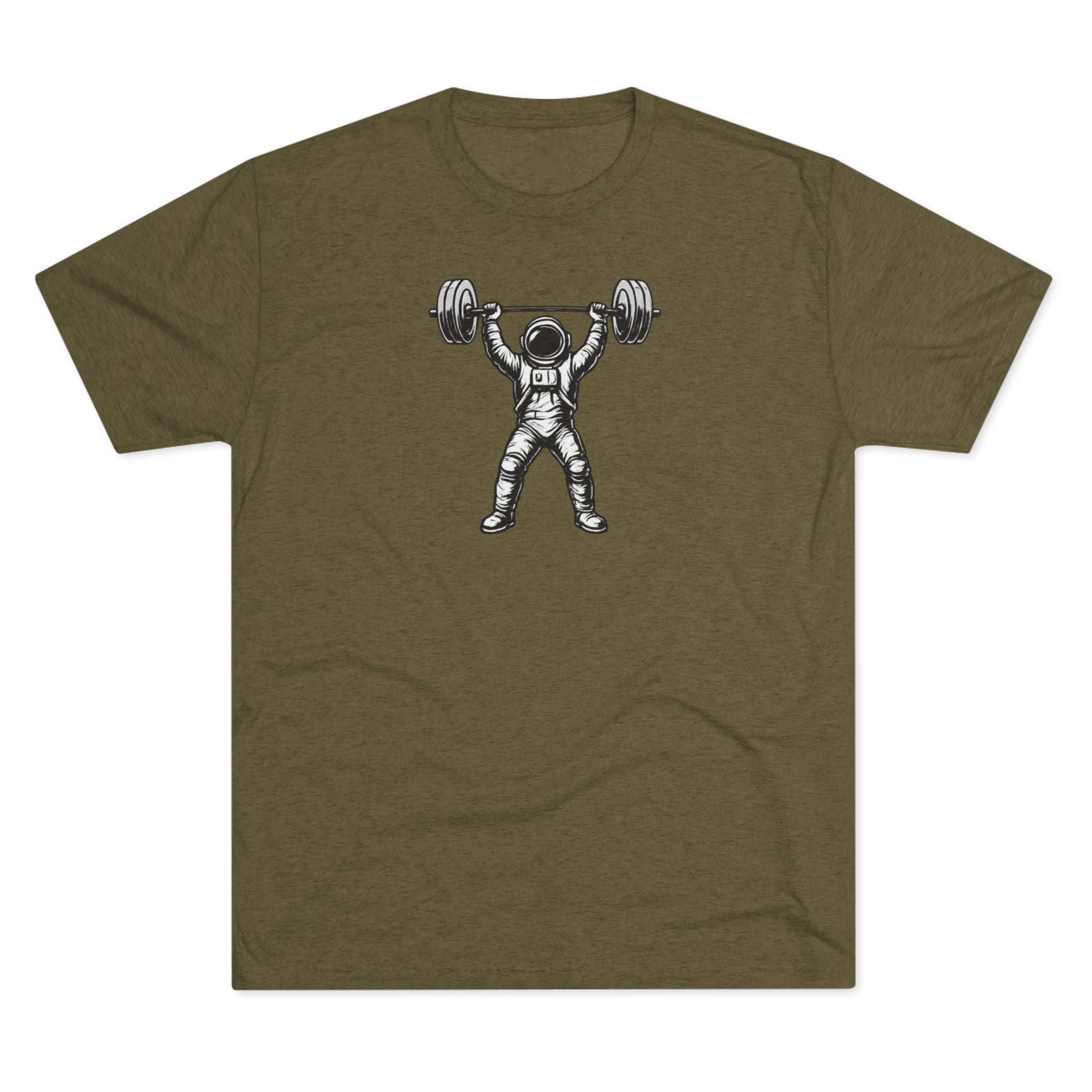 Astronaut Weightlifter Tee — Gym Star Performance Fitness Shirt