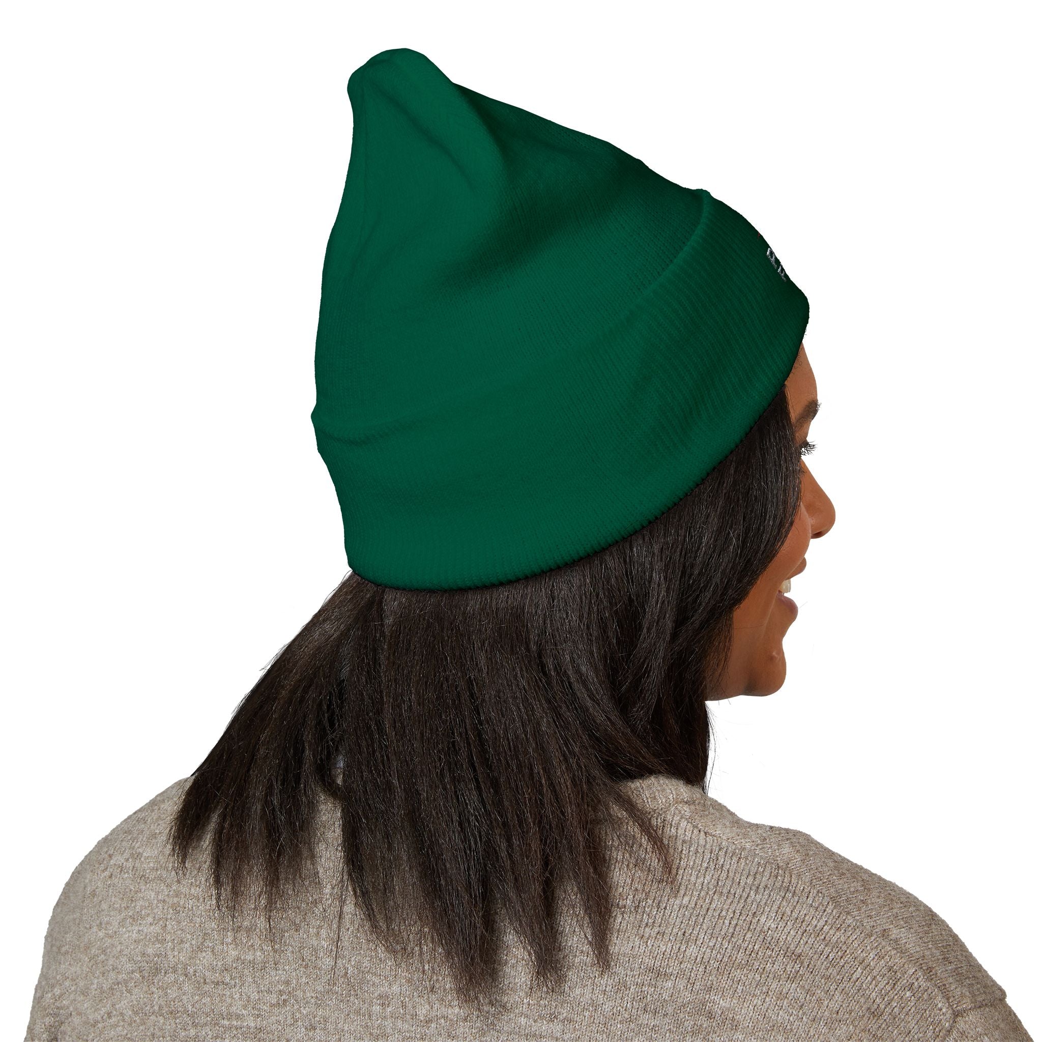 EMT Heartbeat Embroidered Beanie - Classic Cuffed Knit Hat for First Responders