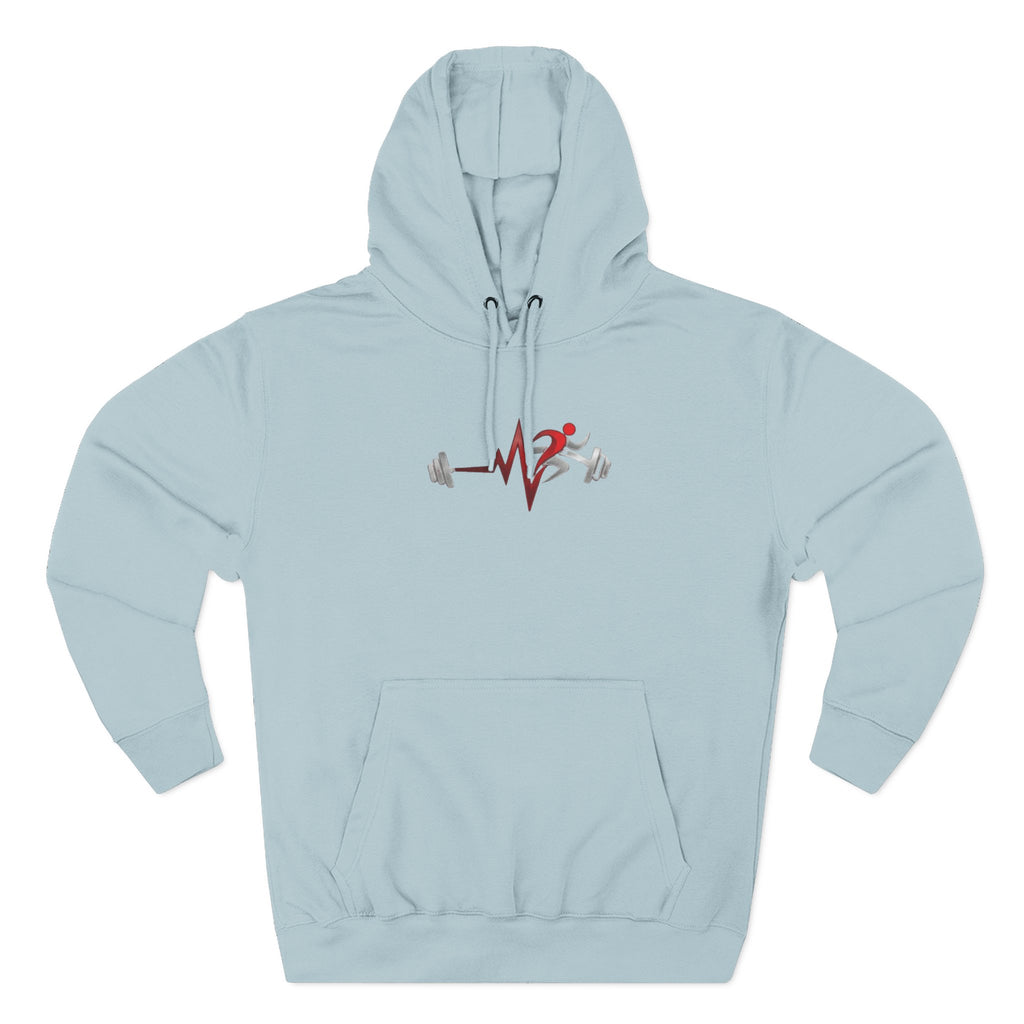 Fitness Heartbeat Hoodie — Weightlifting Pulse Graphic Hoodie