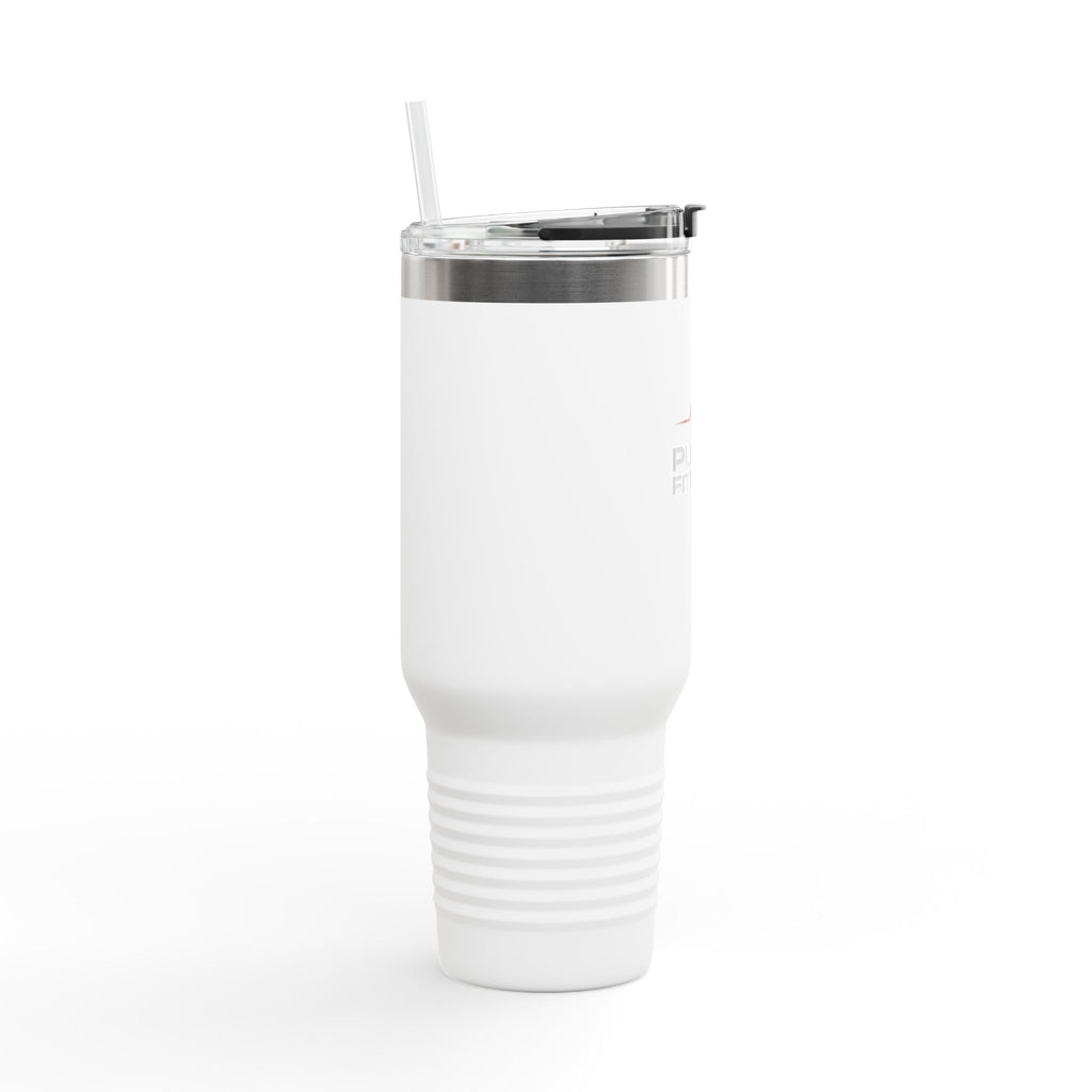 40oz Insulated Travel Mug — Pulse Fitness Logo Stainless Steel Tumbler with Straw