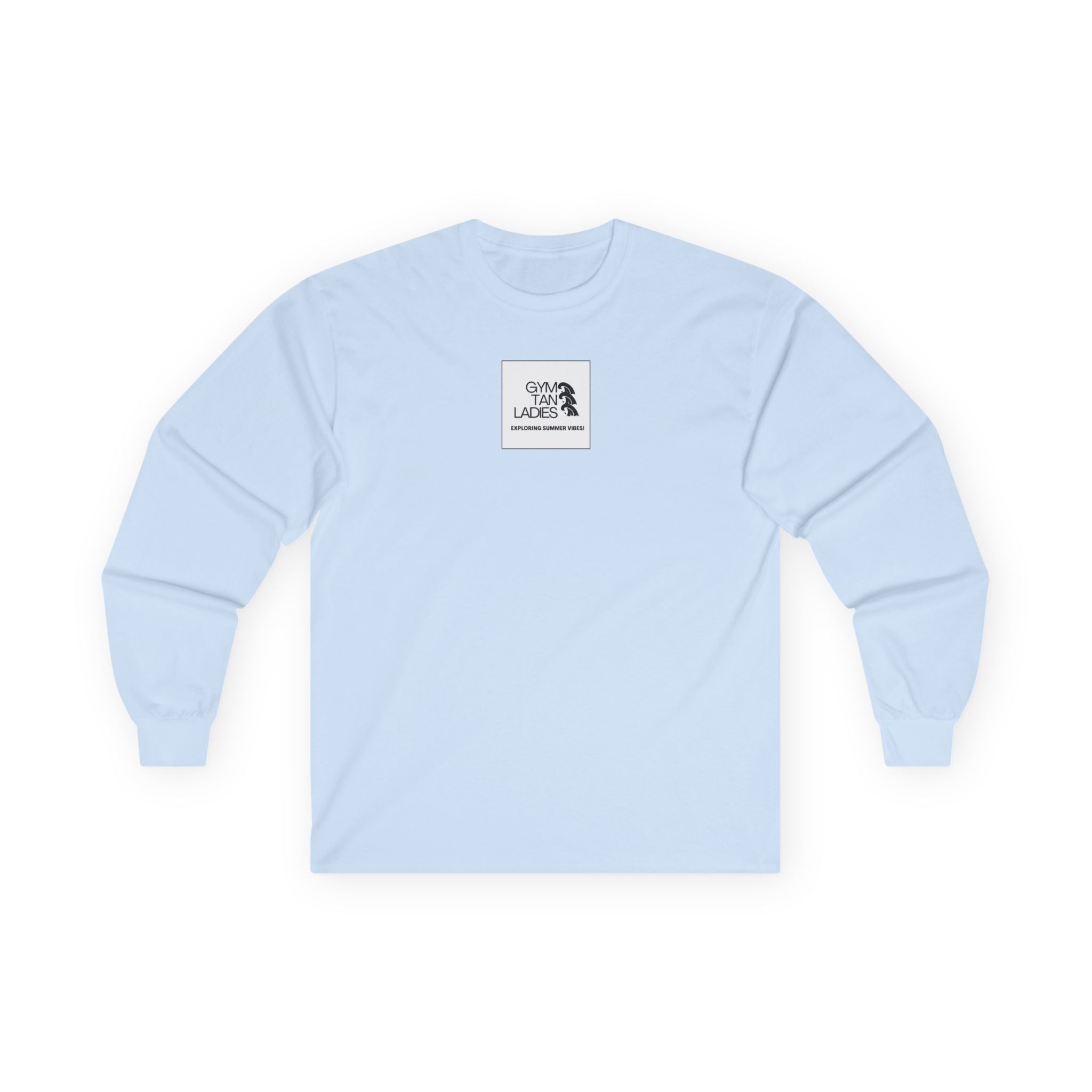 Gym Tan Ladies Long Sleeve Tee — Retro Logo Fitness Shirt