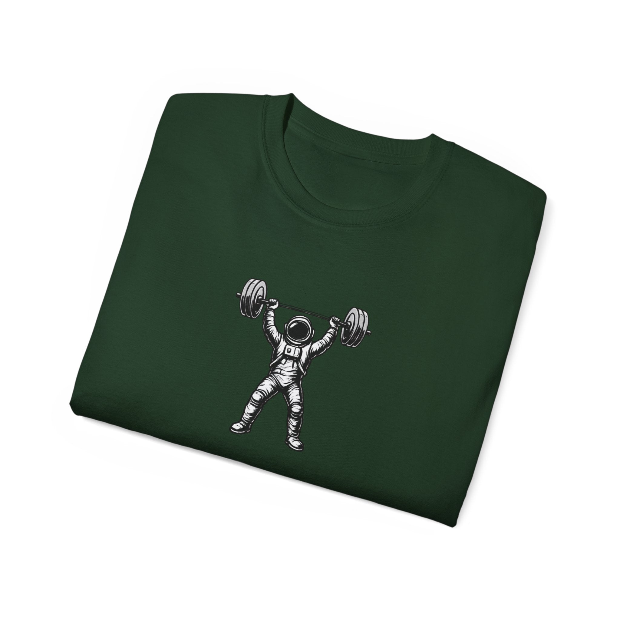 Fitness T‑Shirt — Pulse Fitness Weightlifting Astronaut Graphic Tee
