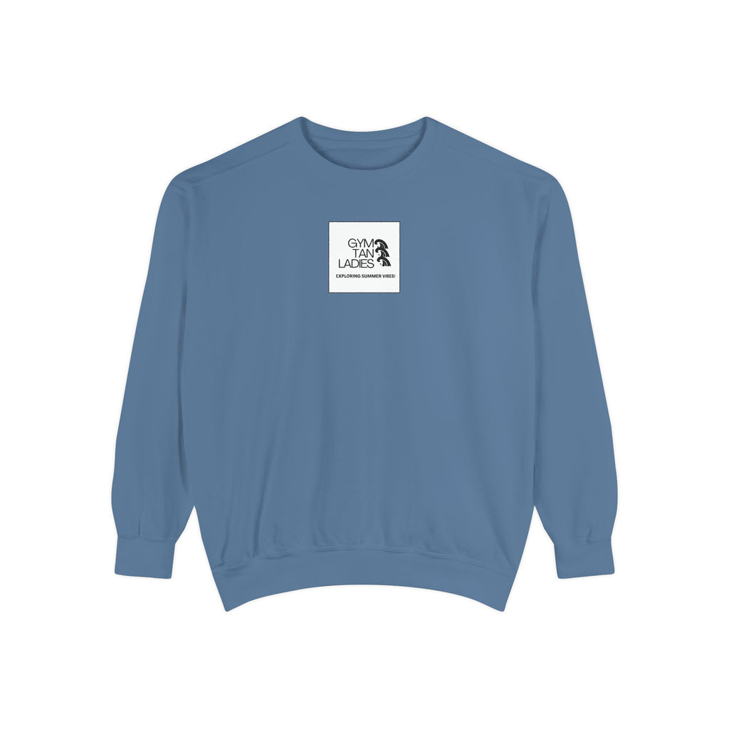 Mens Gym Tan Sweatshirt Logo Crewneck