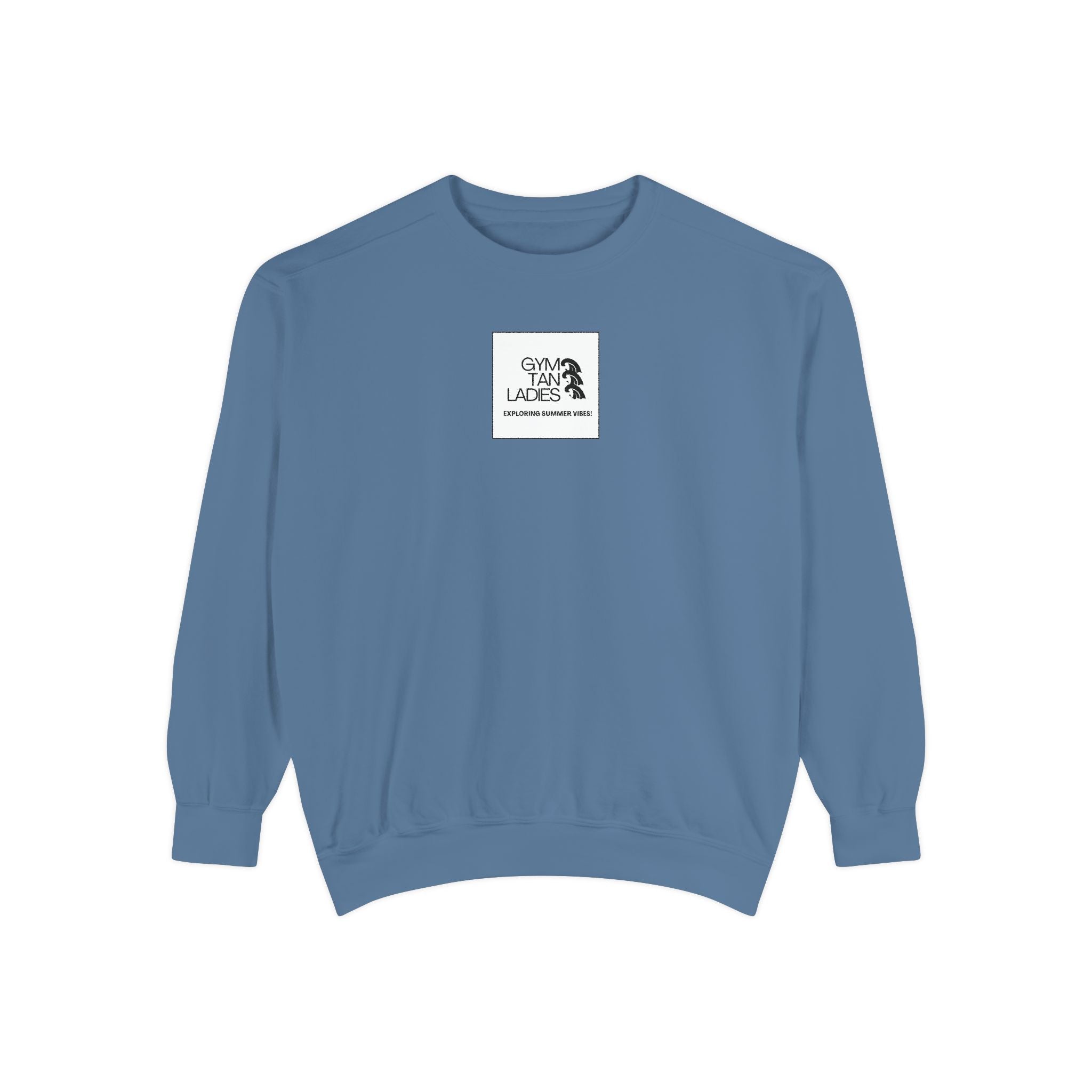 Gym Tan Ladies Sweatshirt - Retro Tropical Logo Crewneck