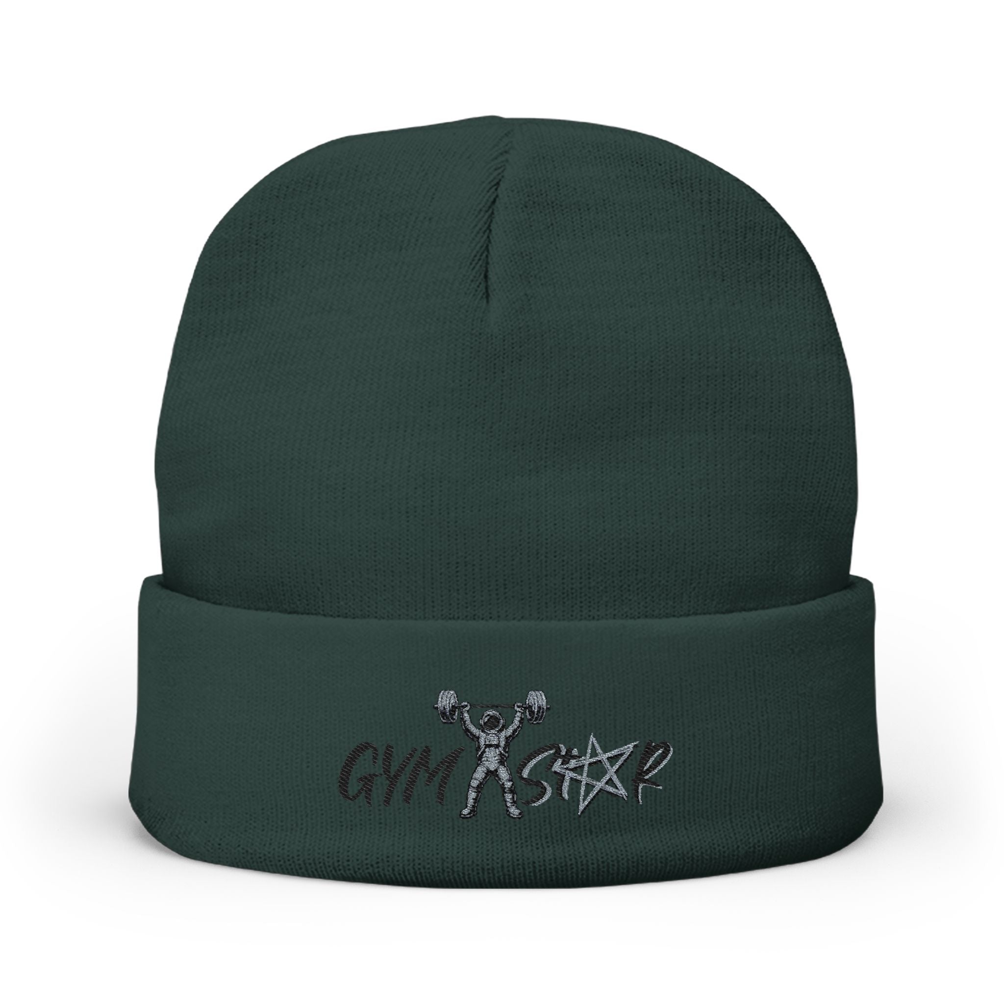 Gym Strong Embroidered Knit Beanie