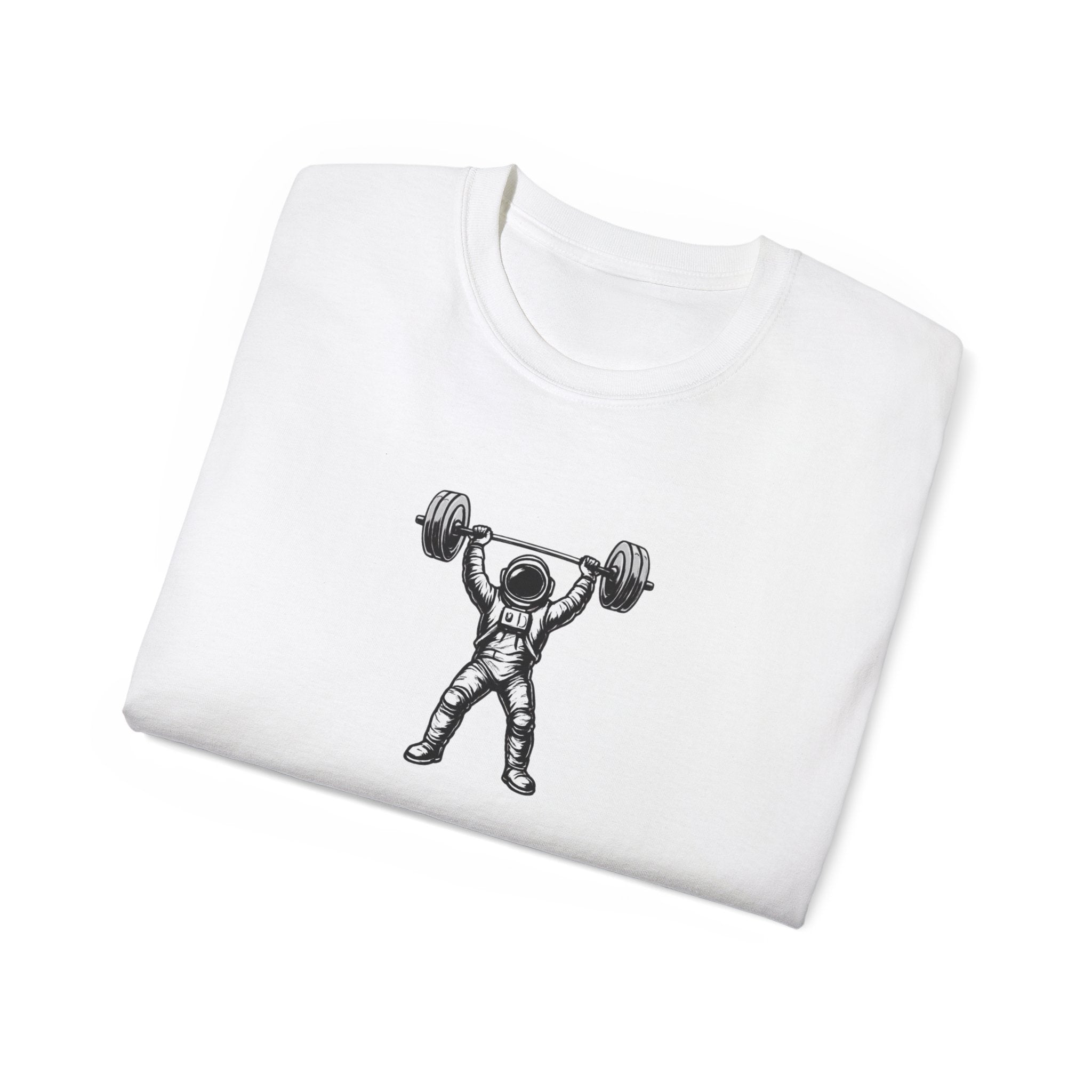 Fitness T‑Shirt — Pulse Fitness Weightlifting Astronaut Graphic Tee