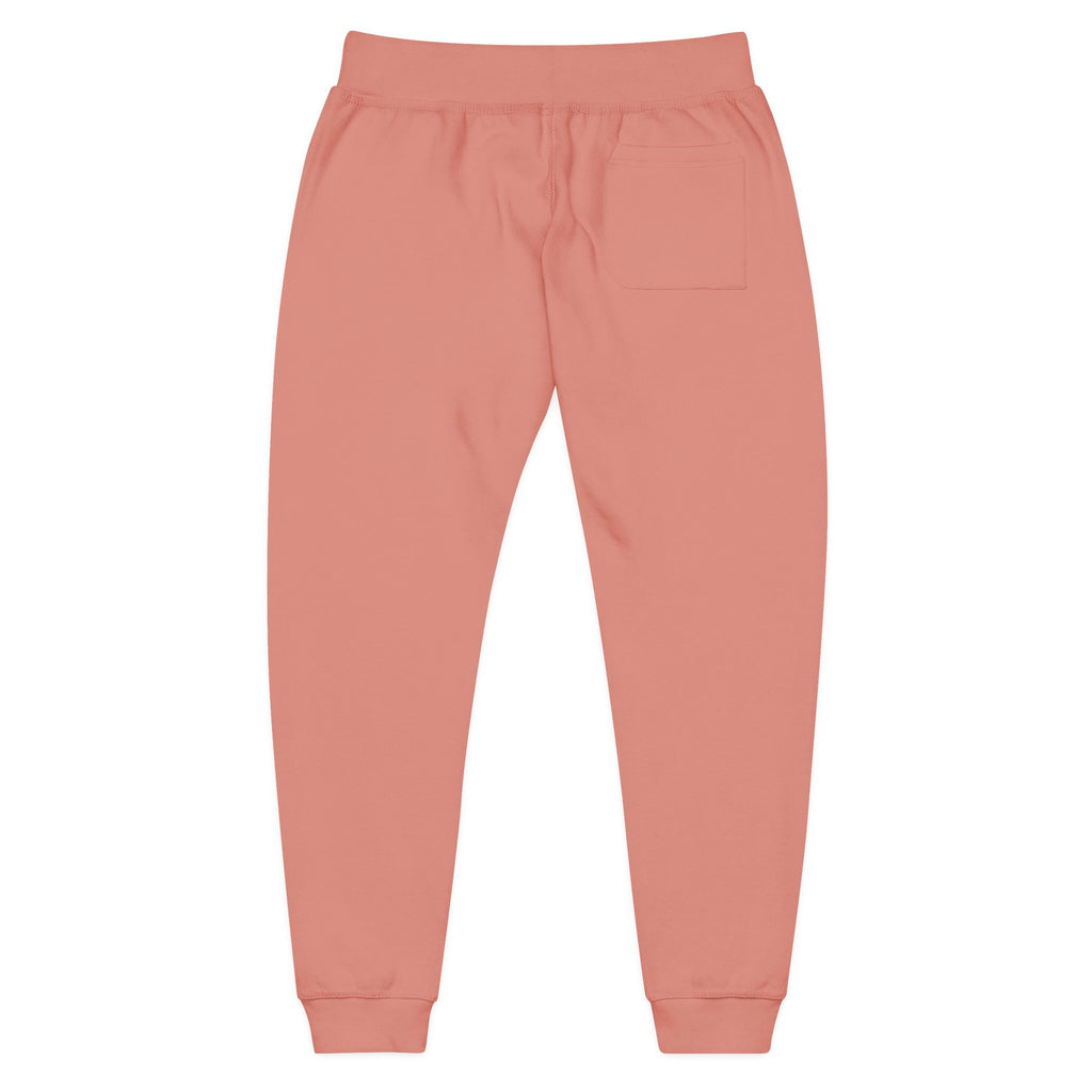 Embroidered Minimalist White Fleece Sweatpants — Cozy Everyday Joggers