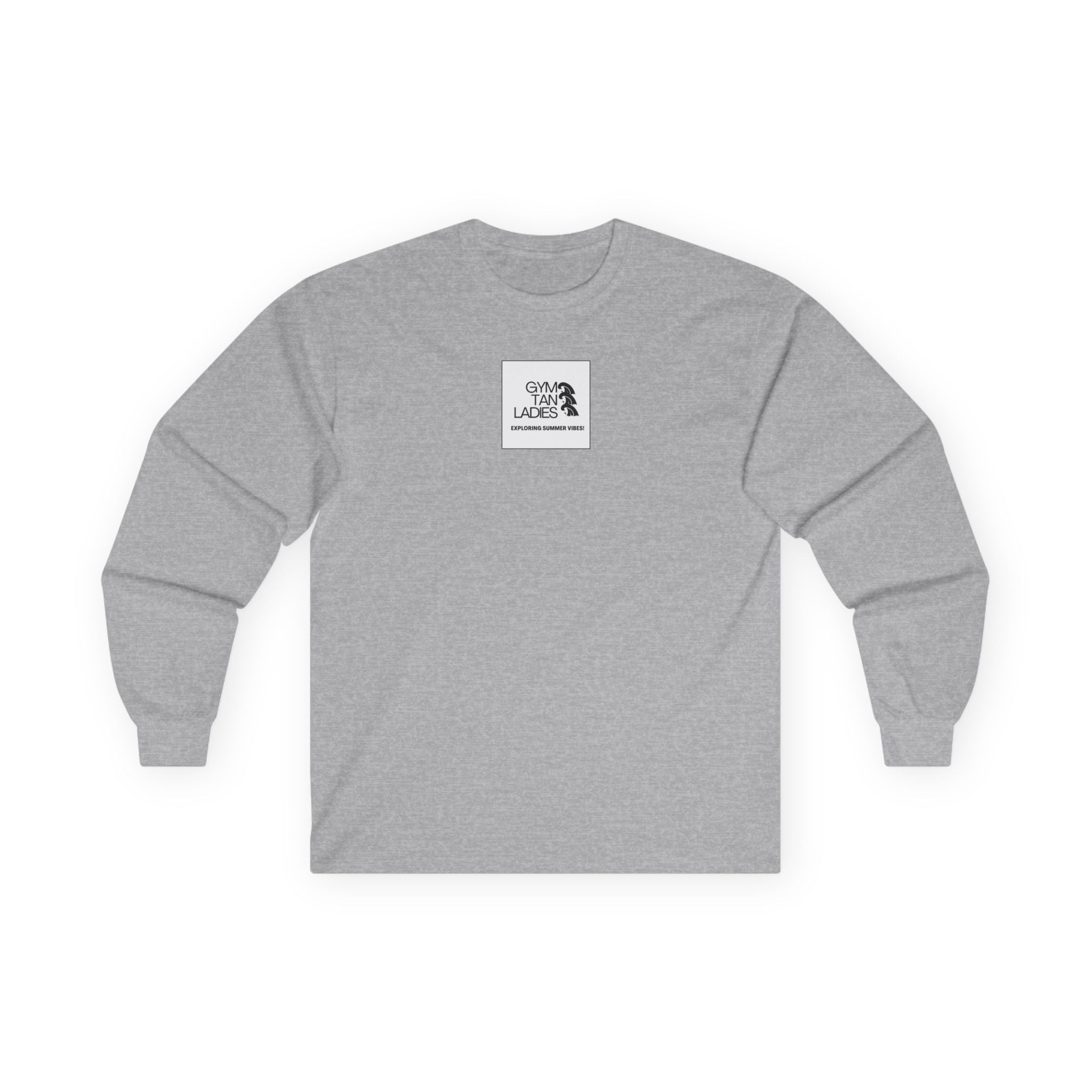 Gym Tan Ladies Long Sleeve Tee — Retro Logo Fitness Shirt