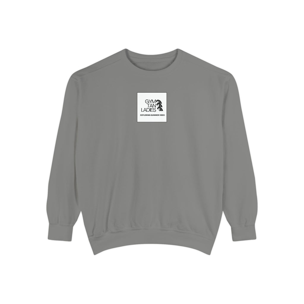 Mens Gym Tan Sweatshirt Logo Crewneck