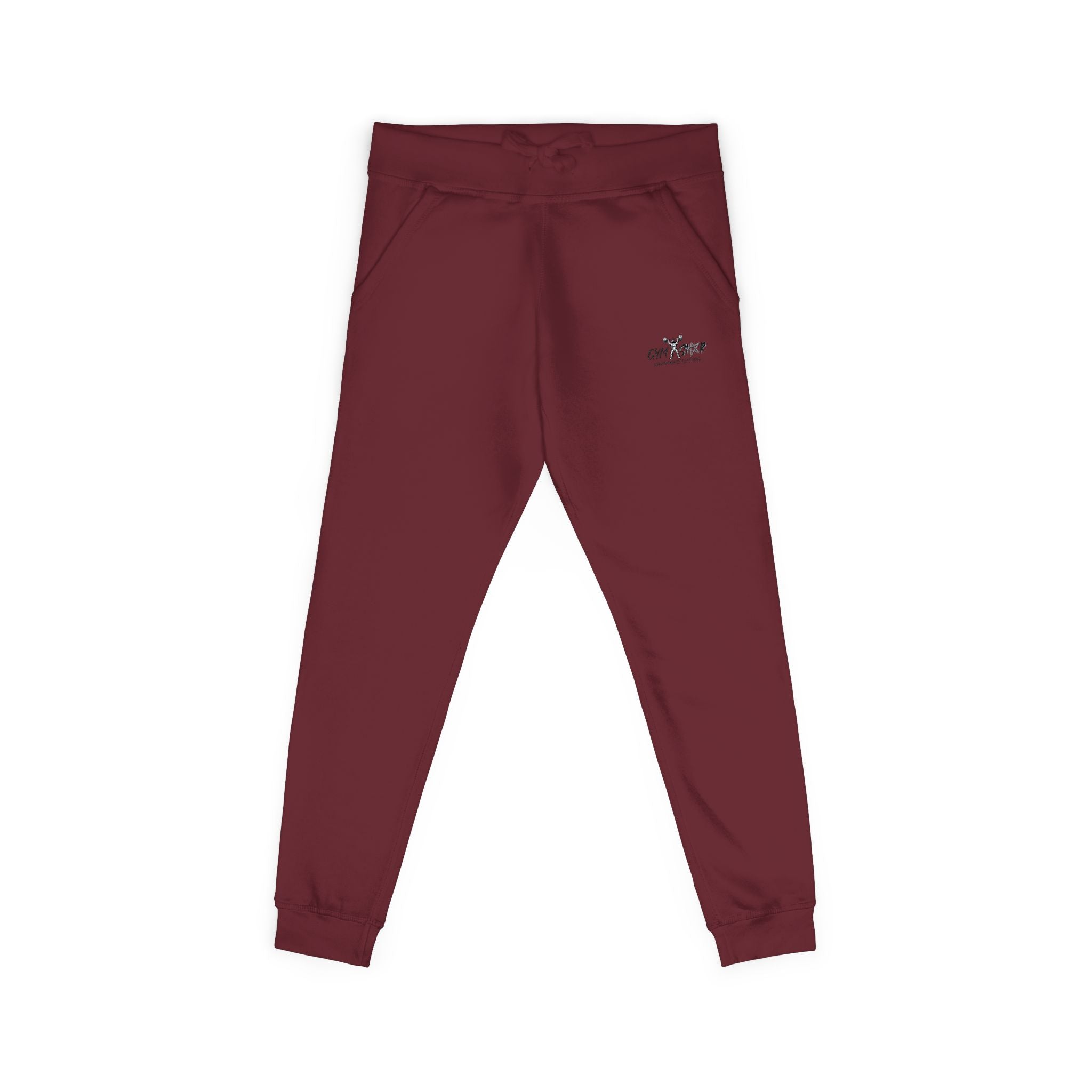 Embroidered Minimalist White Fleece Sweatpants — Cozy Everyday Joggers