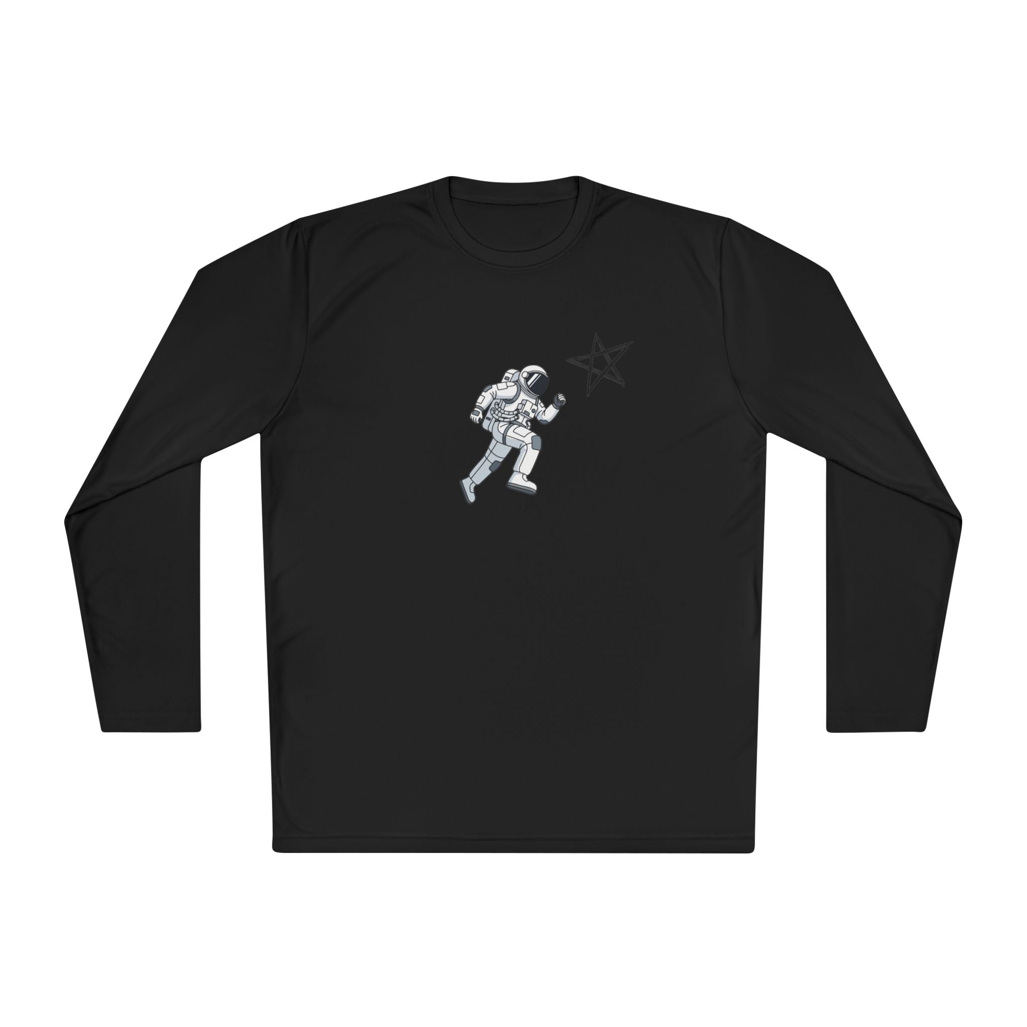 Astronaut Star Long Sleeve Tee — 'GinaStar' Graphic Performance Tee