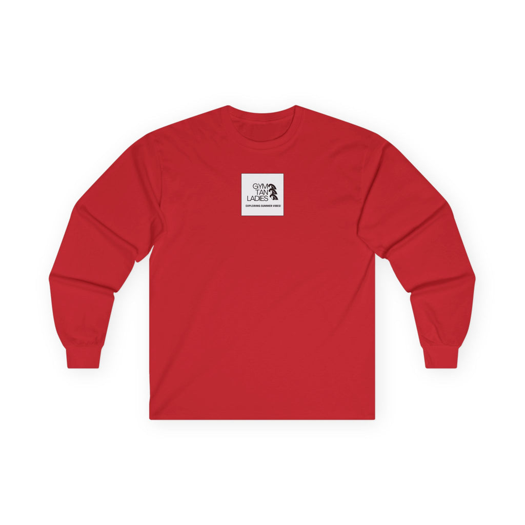 Gym Tan Long Sleeve Tee Logo Fitness Shirt