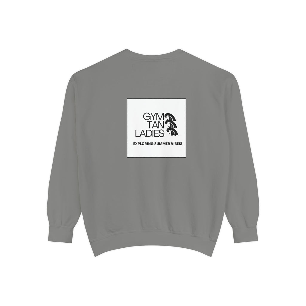 Mens Gym Tan Sweatshirt Logo Crewneck