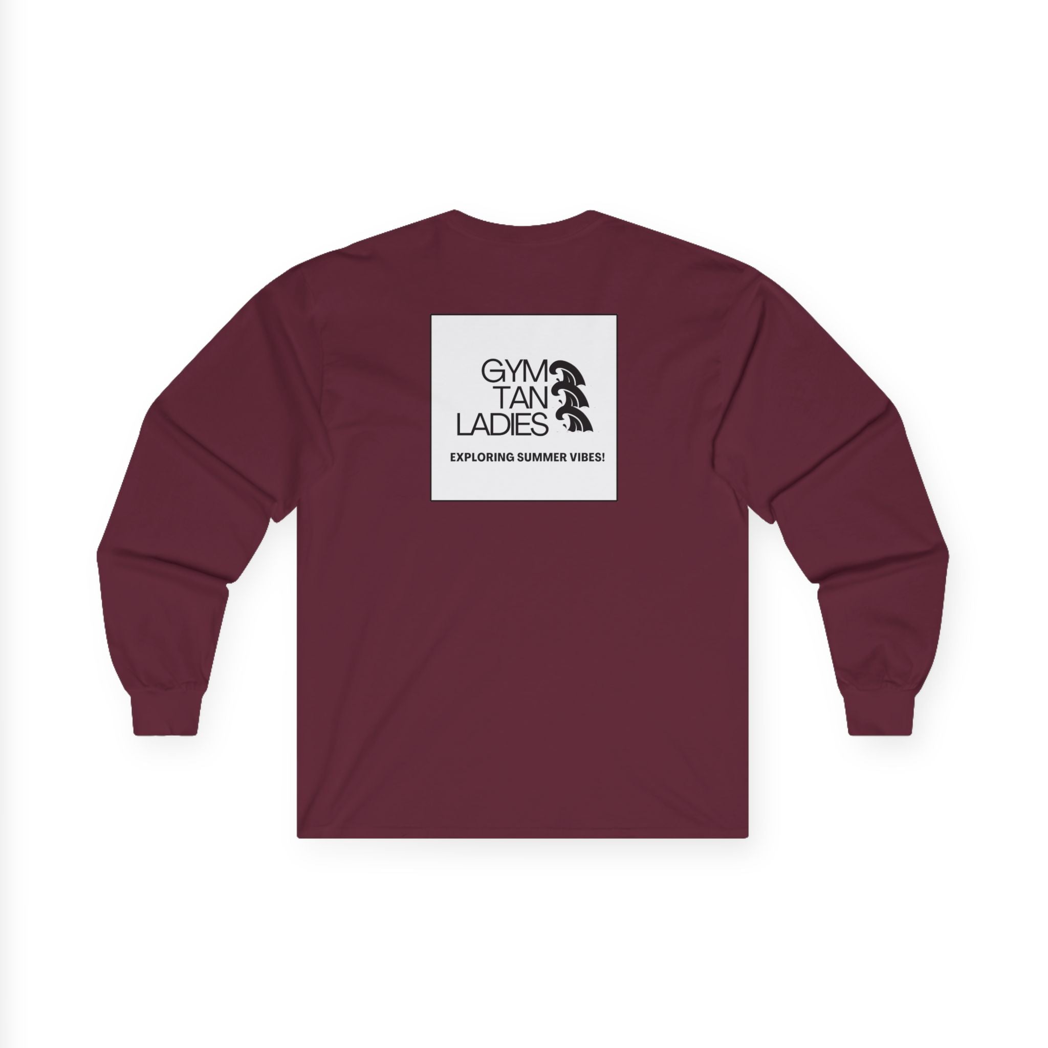 Gym Tan Long Sleeve Tee Logo Fitness Shirt
