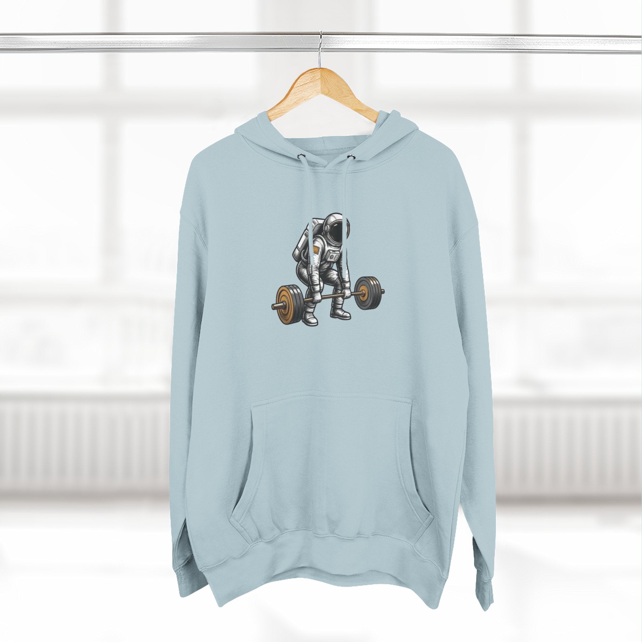 Fitness Hoodie — Barbell Deadlift Graphic Pullover (Pulse Fitness 55 Logo)