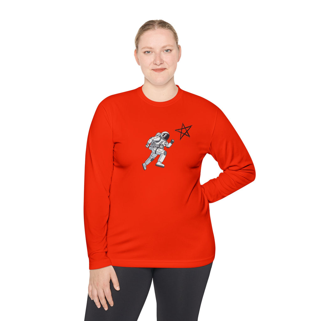 Astronaut Star Long Sleeve Tee — 'GinaStar' Graphic Performance Tee