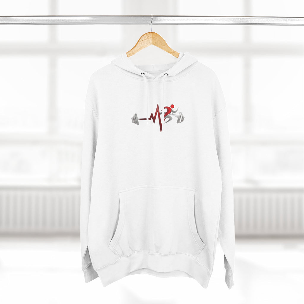Fitness Heartbeat Hoodie — Weightlifting Pulse Graphic Hoodie