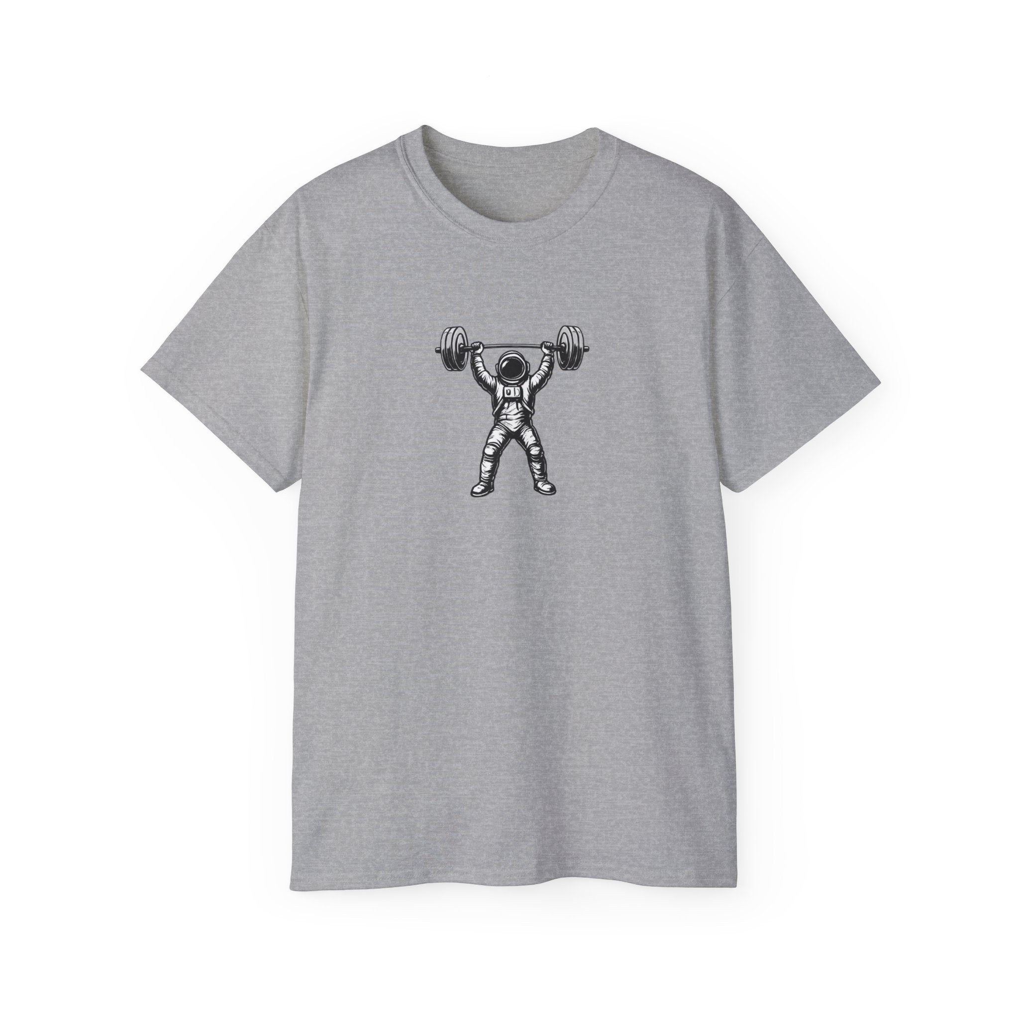 Fitness T‑Shirt — Pulse Fitness Weightlifting Astronaut Graphic Tee