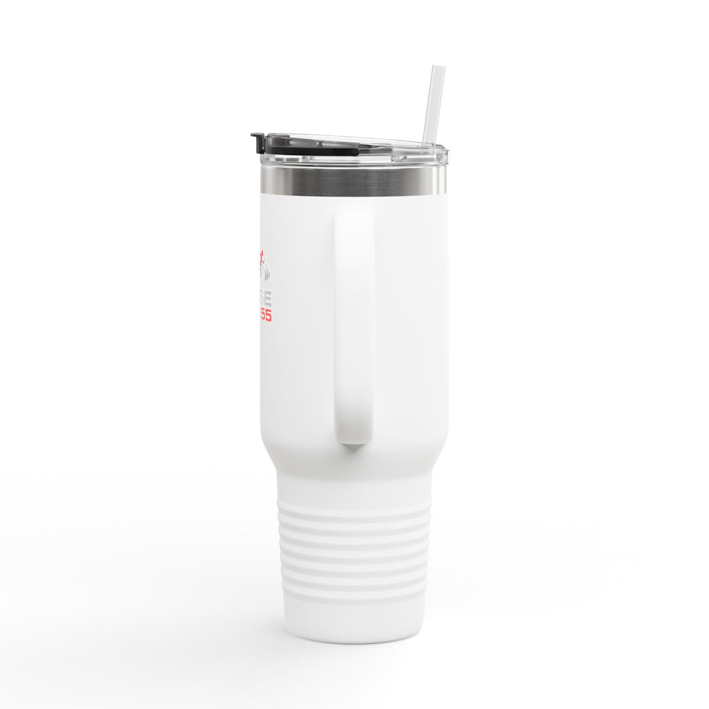40oz Insulated Travel Mug — Pulse Fitness Logo Stainless Steel Tumbler with Straw