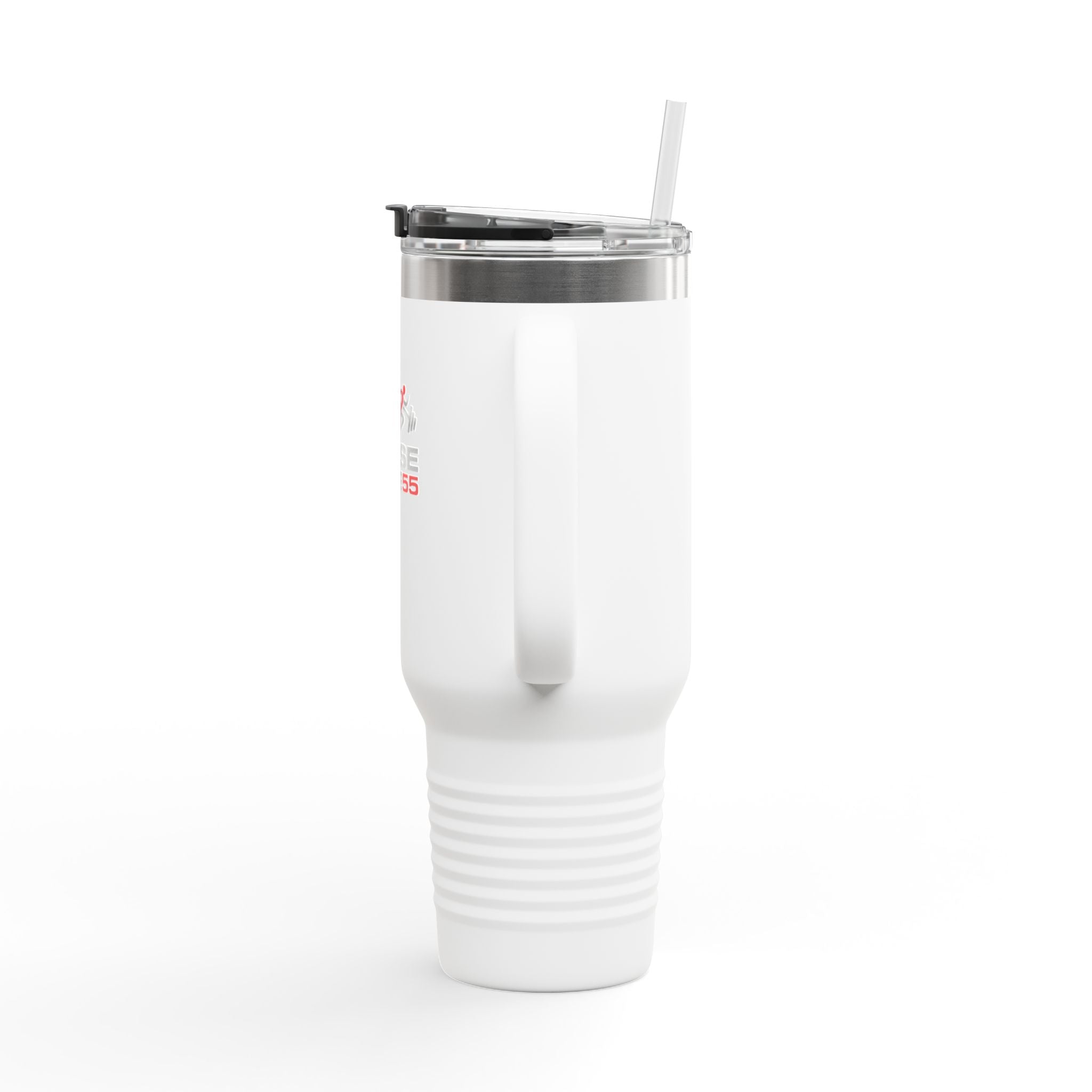 40oz Insulated Travel Mug — Pulse Fitness Logo Stainless Steel Tumbler with Straw