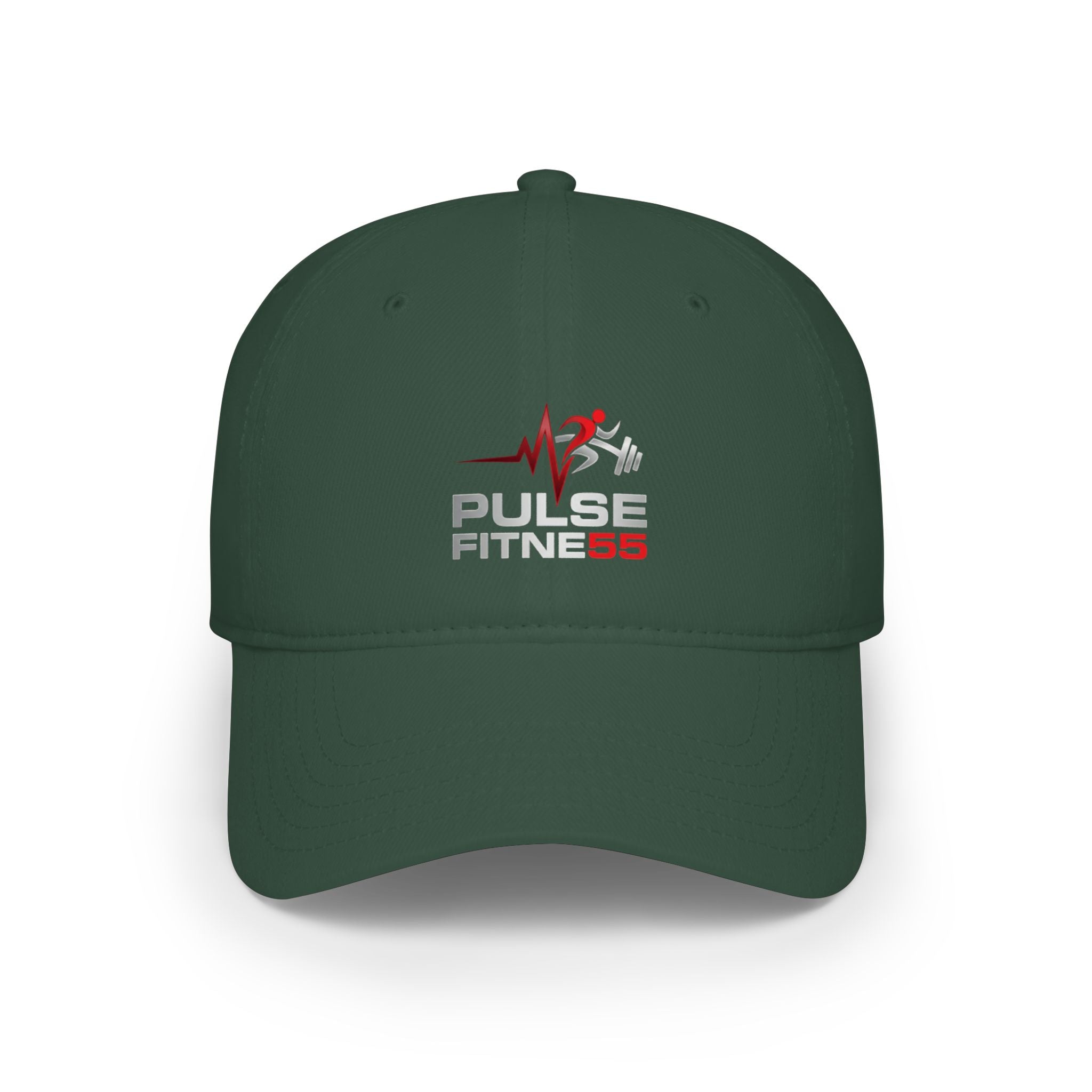 Pulse Fitness Low Profile Baseball Cap — Embroidered Gym Hat