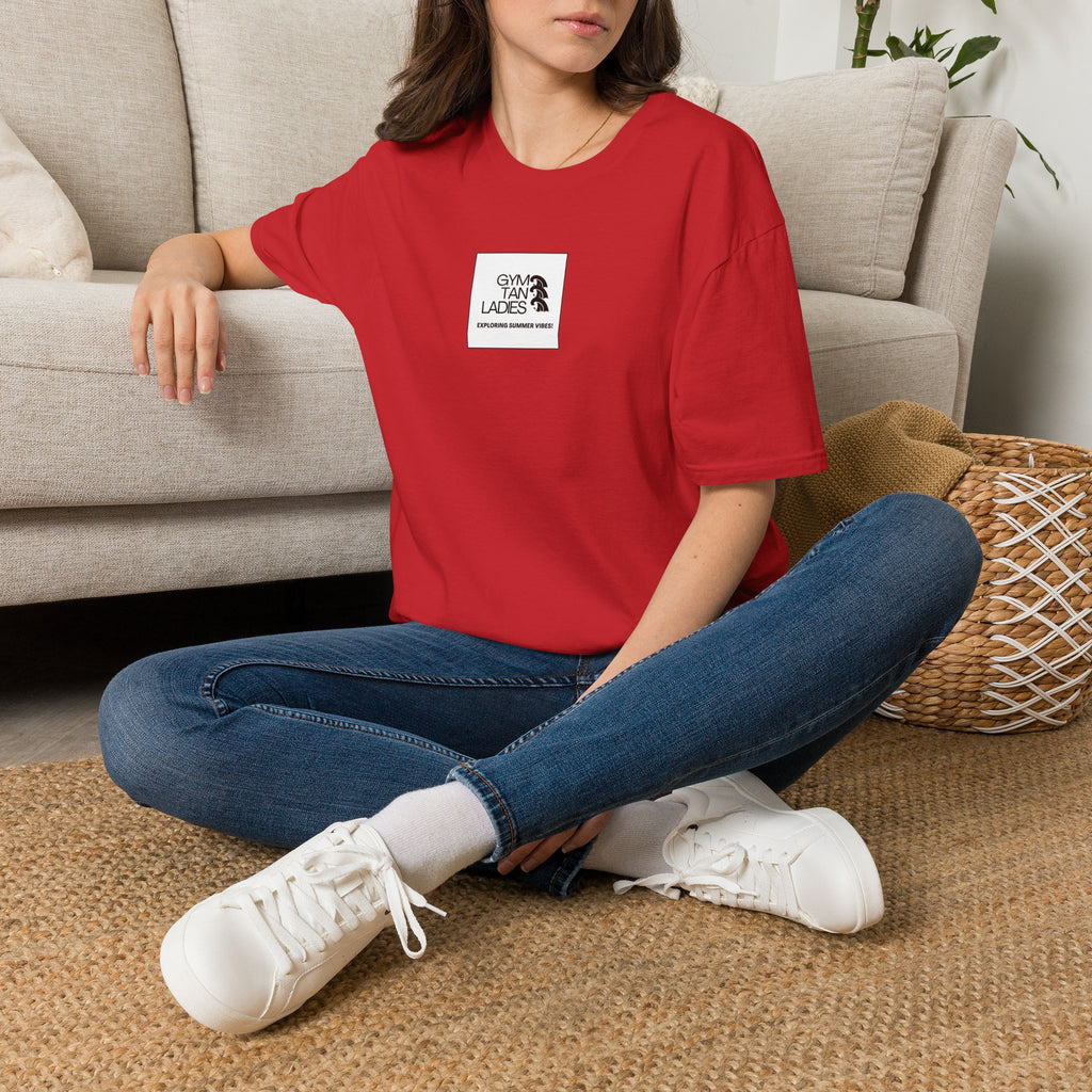 Womens Gym Tan T-Shirt Graphic Tee