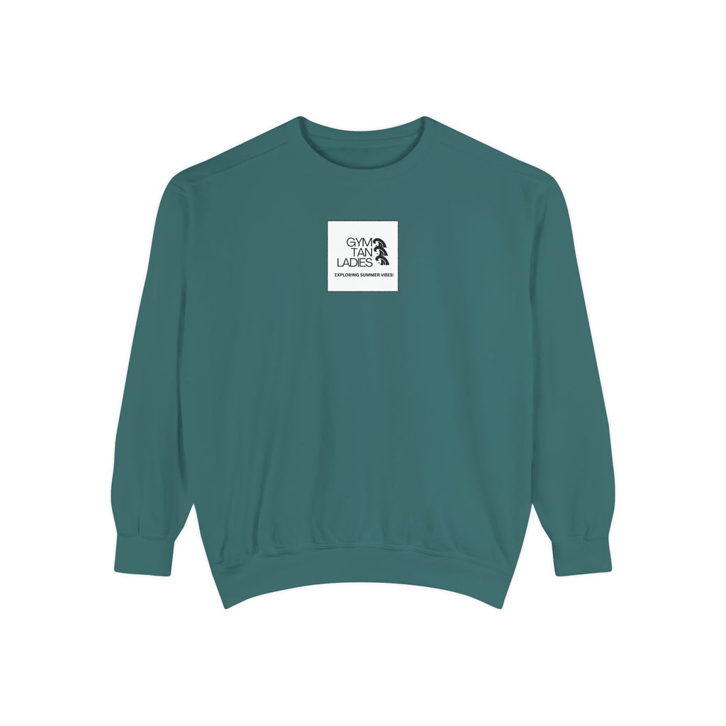 Mens Gym Tan Sweatshirt Logo Crewneck