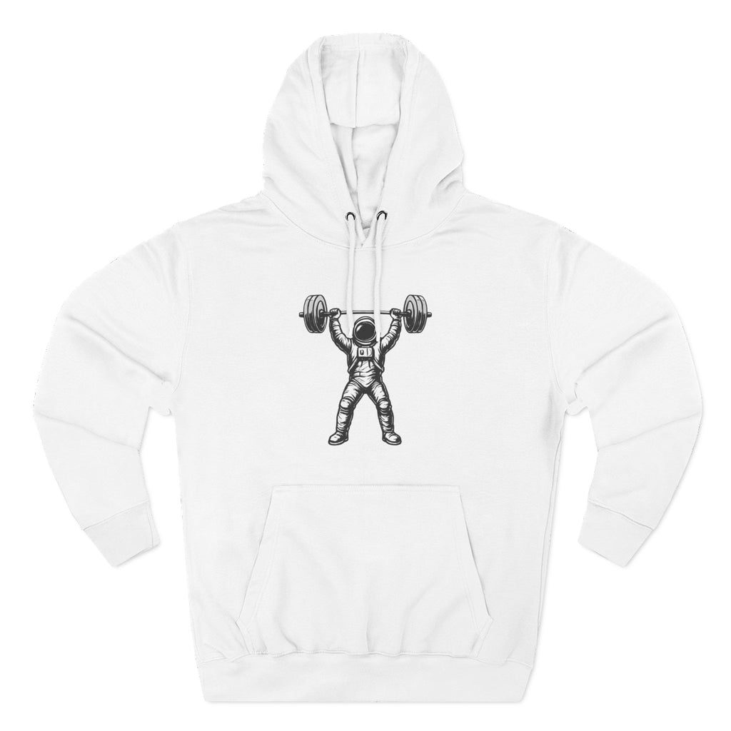 Gym Astronaut Weightlifting Hoodie — Fitness Space Weightlifter Pullover