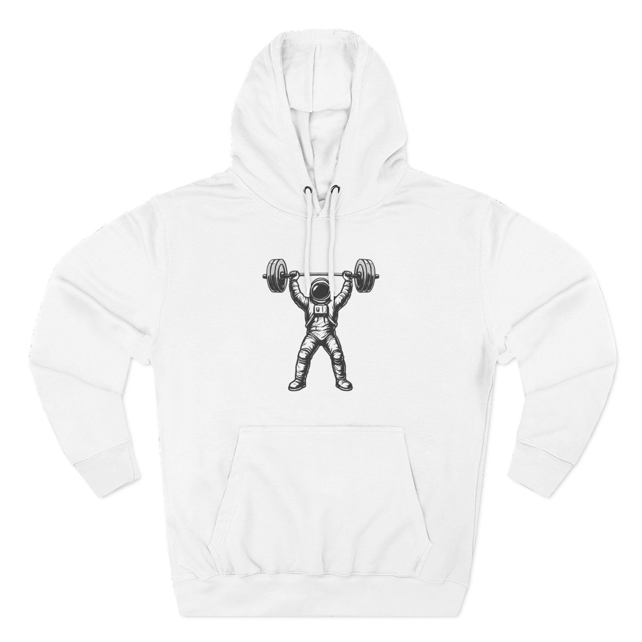 Gym Astronaut Weightlifting Hoodie — Fitness Space Weightlifter Pullover