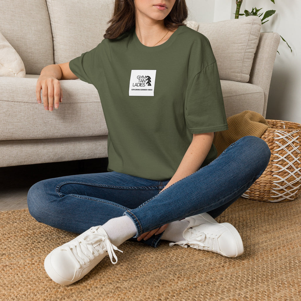 Womens Gym Tan T-Shirt Graphic Tee