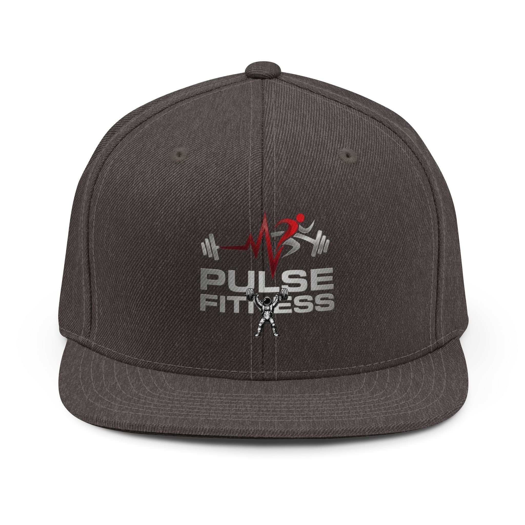 Pulse Fitness Snapback Hat — Embroidered Gym Logo Cap