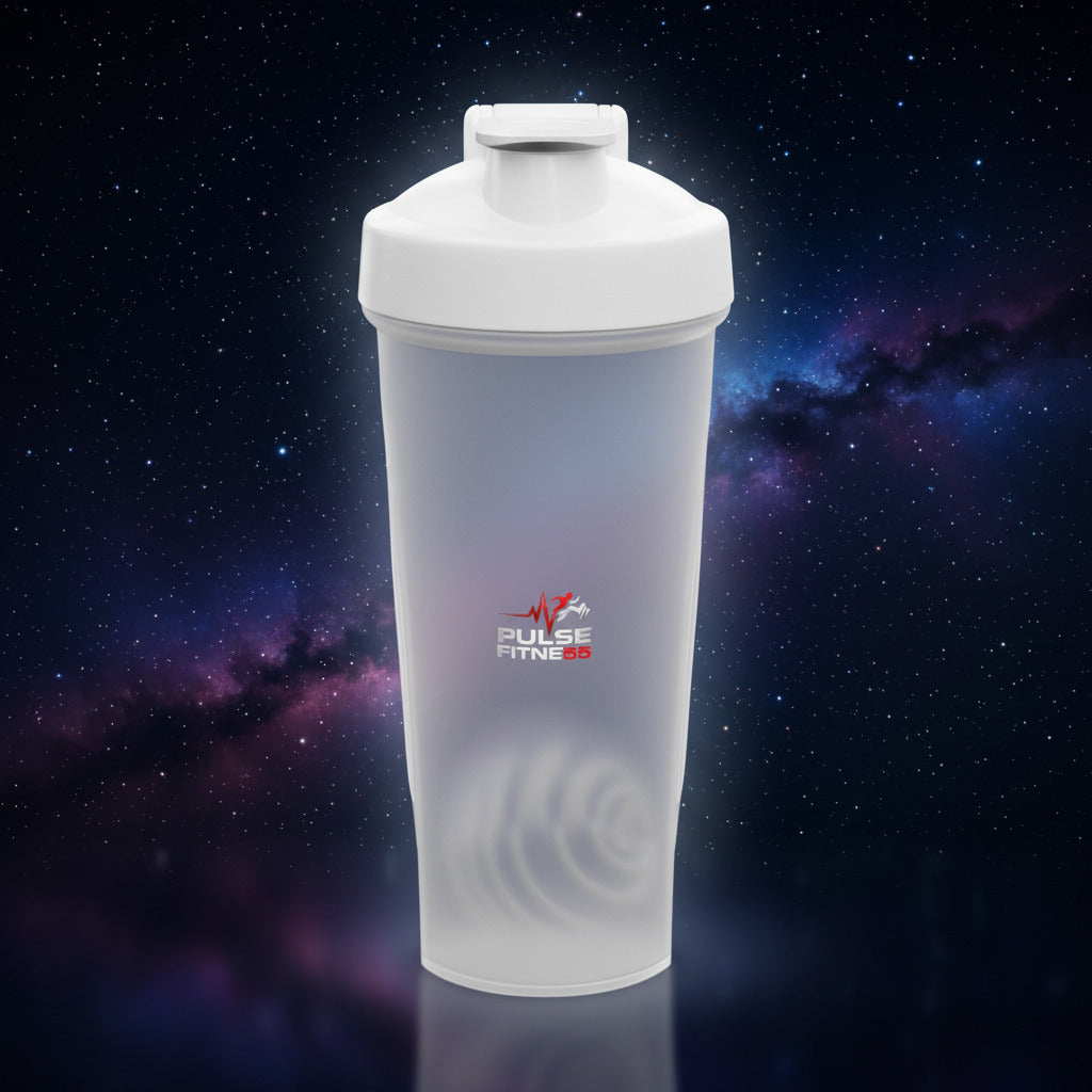 White shaker bottle with 'SHAKE IT BABY' text on a white background